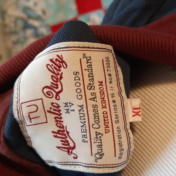 Navy and Burgundy Polo Shirt - Picture 3 of 3